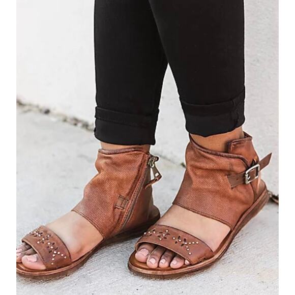 Miz Mooz Leather BOHO Sandals Brown Size 6-6.5 (EU 36) NEW - Picture 1 of 11